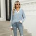 2025 Autumn And Winter New Color Blocked Lapel Long Sleeved Loose T-shirt Top For Women_ecoleips.com