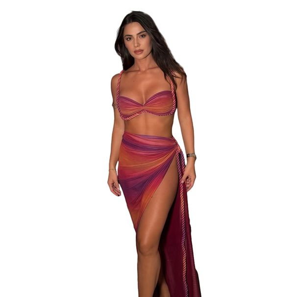 Women's Clothing Fashion Sexy Backless Halter Neck Sling Hip Skirt Two Piece Set_ecoleips.com