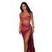 Women's Clothing Fashion Sexy Backless Halter Neck Sling Hip Skirt Two Piece Set_ecoleips.com