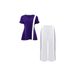 Women's Clothing Women's Casual Split Tops High Waist Trousers Two Piece Set_ecoleips.com