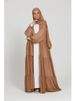 New Muslim Woman Dress Belt At Cuffs Chiffon Pearl Islamic Long Veiled Dresses Ramadan Turkey Dubai Abaya Modest Clothing Women_ecoleips.com