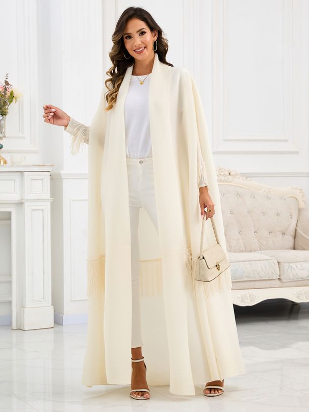 Modest Abaya Dress Trendy Solid Color Batwing Sleeve Kimono Cardigan – Loose & Flowy Women’s Cover-Up_ecoleips.com