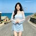 New Three-piece Set: Long-sleeved Cover-up Plus-size Figures, Conservative Slimming, Suitable For Beach And Hot Spring_ecoleips.com
