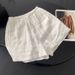 Suitable For All Seasons White Linen Shorts For Women Summer 2025 New Style Petite Loose Slimming Elastic Waist A-Line Casual Wide-Leg Pants_ecoleips.com