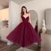 Women's Sexy Halter Backless Deep V Neck Dress European American Style Full Skirt Independent Website_ecoleips.com