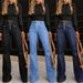 Women’s Clothing spring and summer new patchwork jeans women's slim fit stretch flared pants_ecoleips.com