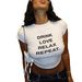 Summer European And American Street Style Cross-border Personalized Trendy Hot Girl Letter Print Short Round-neck_ecoleips.com
