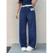 Women's Clothing Casual Pants Summer Versatile Straight Drape Loose Wide Leg Long Pants_ecoleips.com
