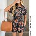 New Women's Floral Print Clothing Set French Style Design Printed Shorts For Casual Wear_ecoleips.com