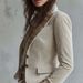 Women's Velvet Blazer Long Sleeve Printed Lapel Flared Cuffs With Pockets Fashion Outerwear_ecoleips.com