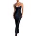 Elegant Solid Color Sexy Bodycon Long Dress High Waist Sleeveless Backless Temperament Party Evening Formal Maxi Dress For Women_ecoleips.com