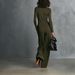 2026 Spring/Summer New European And American Style High Collar Knit Two-Piece Set For Women: Loose Long-Sleeve Top +_ecoleips.com