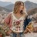 Women's Clothing Autumn And Winter V Neck Top Casual Drop Shoulder Women's Sweatshirt Imitation Wool_ecoleips.com