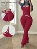 Women's Round Neck Vest Top And Trousers Two Piece Set American Style Summer New Fashion_ecoleips.com