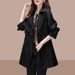 Khaki Trench Mid-length, 2026 Spring New Fashion For Petite Women, British Style Stylish Coat_ecoleips.com