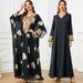 Women’s Clothing new Muslim robe hot stamping Arab women's loose two piece dress_ecoleips.com