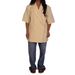 Women's Oversized Short Sleeve Blazer, Casual Loose Fit Lapel Suit Jacket, Elegant Solid Yellow Lightweight Outerwear, Daily Office Streetwear, Breath_ecoleips.com