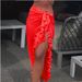Women's Clothing Women's Outdoor Sun Protection Beach Skirt Ruffled Chiffon Skirt 6 Colors One Size Spot_ecoleips.com