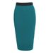 2025 Fashion Women's 8-Color Cotton Patch Waist Elastic Skirt_ecoleips.com