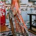 Women's Cotton Kimono Cover Up Beach Dress - Lightweight Sun Protection Long Robe With Crane Print, Bikini Wrap, Vacation Loungewear_ecoleips.com