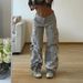 Women's Clothing Street Hottie Retro Straps Multi Pocket Overalls For Women Low Waist Loose Straight Tube Pleated Woven Long_ecoleips.com