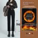 Minghai 89% 25th Autumn/Winter Fleece-Lined Jeans For Women, Petite High-Waisted Straight-Leg Pants That Make Legs Look_ecoleips.com