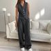 Women Minimalist Style Two Piece Suit European Workplace Commuting Sleeveless V Neck Vest Suit Trousers Suit_ecoleips.com
