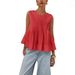 2026 New European And American Style Women's Pleated Slimming Loose Vest Shirt_ecoleips.com