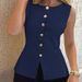 Women's Clothing Summer Solid Color Sleeveless Knit Cardigan For Women Slim Fit Elegant Commuter Sweater/Coat_ecoleips.com