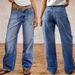 Women's Clothing High-Waisted Wide Leg Jeans Washed Gradient Retro Loose Fit Casual Denim Spring/Autumn Wear_ecoleips.com