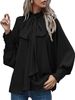 Aria Basics Aria Basics European And American Cross-border Bestseller: Round-neck, Bow-tie, Button-up, Lace-up, All-season Long-sleeve Women's_ecoleips.com