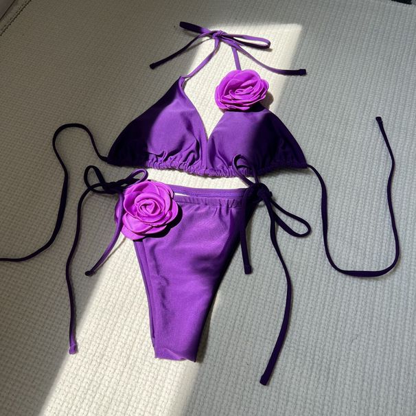 Women's Clothing Drawstring Strap Split Swimsuit Bikini Bikini_ecoleips.com