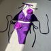 Women's Clothing Drawstring Strap Split Swimsuit Bikini Bikini_ecoleips.com
