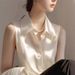 Satin Sleeveless Shirt For Women, 2026 New Summer French Style, Elegant And Gentle, High-end Light Luxury, Unique_ecoleips.com