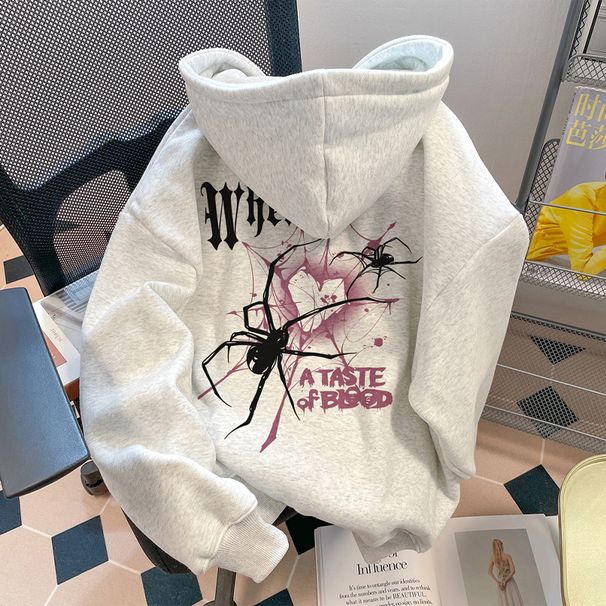 Men's Heavyweight Hooded Sweatshirt Fleece Lined Thickened Autumn Winter Fashion Casual Loose Fitting Jacket for American Youth_ecoleips.com