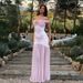 Women's Clothing New Elegant Tube Top Ladies Dress Sexy Mesh Splicing Backless Pleated Slim Fit Long Skirt_ecoleips.com