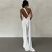 Women's Clothing Summer New Products Oblique Shoulder Sexy Slim Backless Pleated Hollow Suspender Long Dress_ecoleips.com