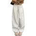 Women's High Waist Wide Leg Jeans Retro Curved Slimming Straight Leg Loose Fit Floor Length Pants Bright Gray Spring Autumn 2026_ecoleips.com