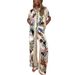 Voya Women's 2026 Spring New Fashion Printed Collar Single Breasted Pants Casual Set Temperament Commuter_ecoleips.com