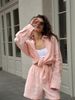 Women's Long Sleeved Cardigan And Shorts Set Simple Solid Color Casual Spring Summer Outfit_ecoleips.com