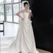 Women's Clothing Light Wedding Dress Bride Simple Satin Tube Top High End Small Trailing Main Yarn Welcoming Out Yarn White Dress_ecoleips.com