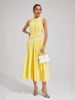 Summer New Arrival Women's round Neck Sleeveless Long Dress Elegant Lace Commuter Evening Gown European American Style_ecoleips.com