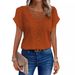 Women's Short Sleeve T-Shirt Lace Trimmed Patchwork Cross Border Spring/Summer_ecoleips.com