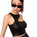 Women's Clothing sexy hot girl women's tight nude top small vest _ecoleips.com