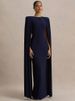 Blifanbo Sexy Cape Sleeve Maxi Dress Women Gown Fashion O Neck High Waist Split Zipper Club Party Long Dresses Female Elegant_ecoleips.com