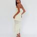 Women Summer Solid Color Spaghetti Strap Dress Elegant Slimming Ruffle Hem Maxi Dress Casual Party Long Gown_ecoleips.com