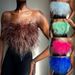 Women's Clothing Fashion Fluffy Multi Color Furry Tube Tops Versatile_ecoleips.com