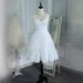 Women's Clothing Summer Medium Length Wedding Dress New Double Shoulder Short Fashion Puffy Skirt Wedding Dress_ecoleips.com