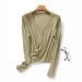 2024 European American Women's Fashion V-neck Cross-border Autumn And Winter New Sweater_ecoleips.com