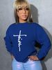 Fashion Women's Long-sleeved Printed Thick Sweater Sexy Casual_ecoleips.com